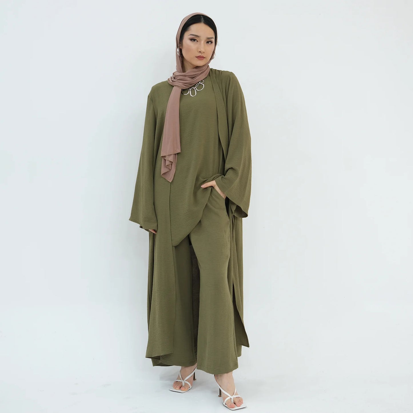 Dubai Abaya Set – Djellaba, Dress & Pants