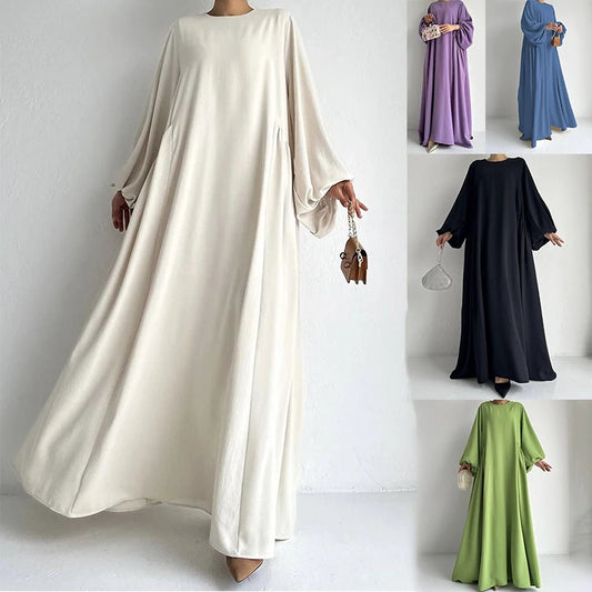 Elegant Bishop Sleeve Abaya Kaftan