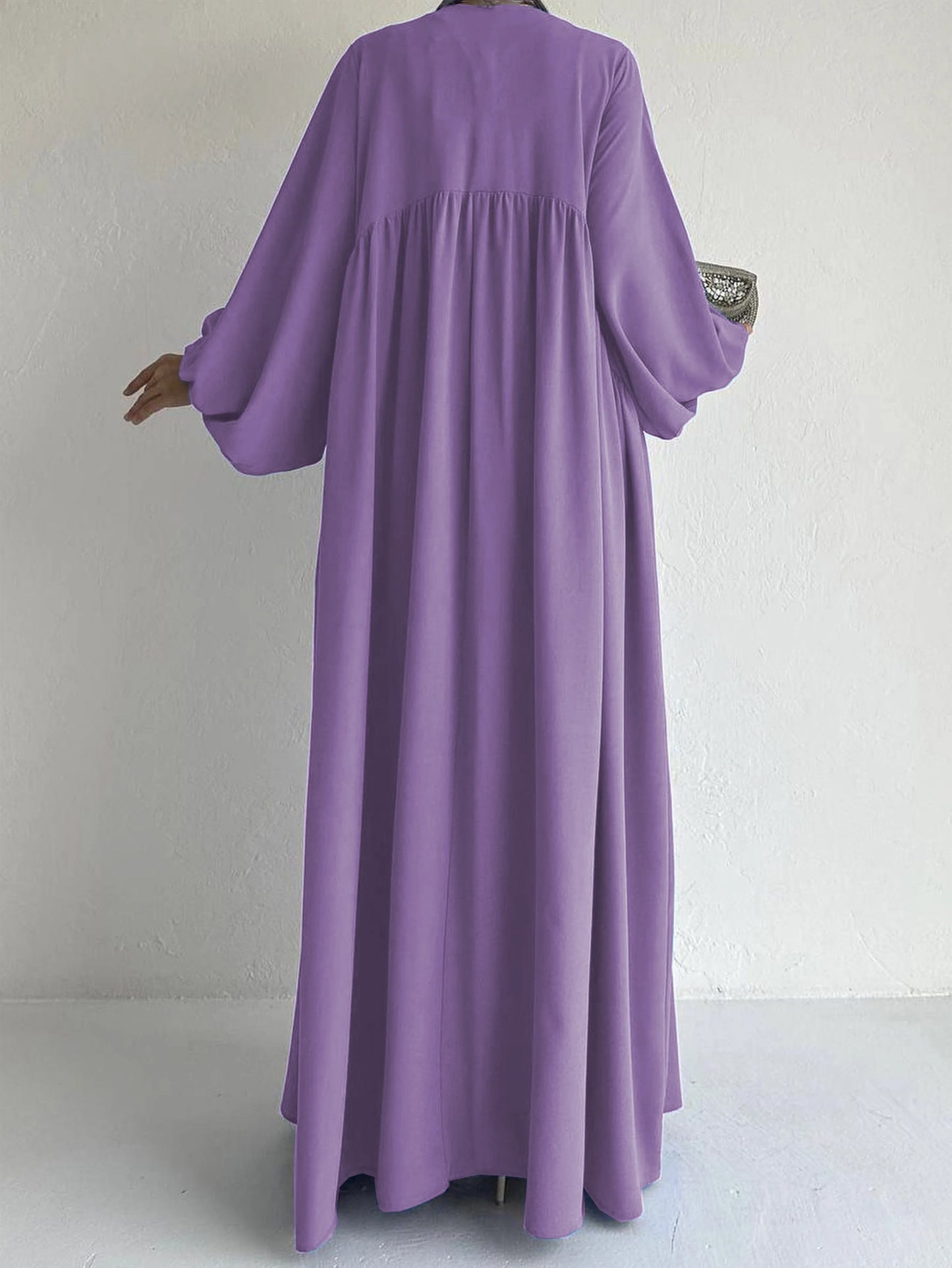 Elegant Bishop Sleeve Abaya Kaftan